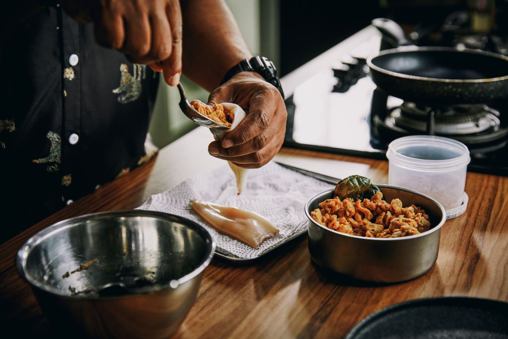 stuffing a squid