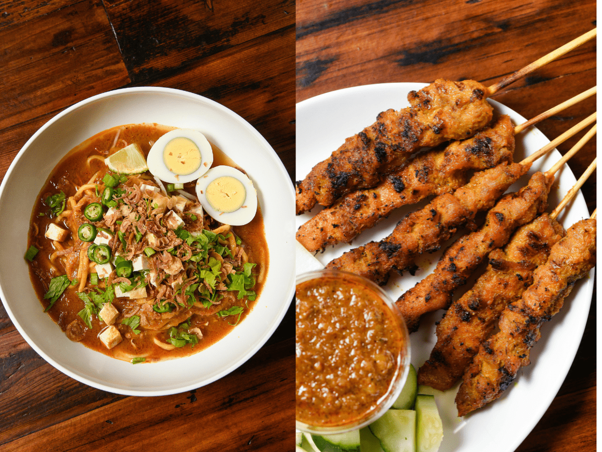 Mee rebus and satay