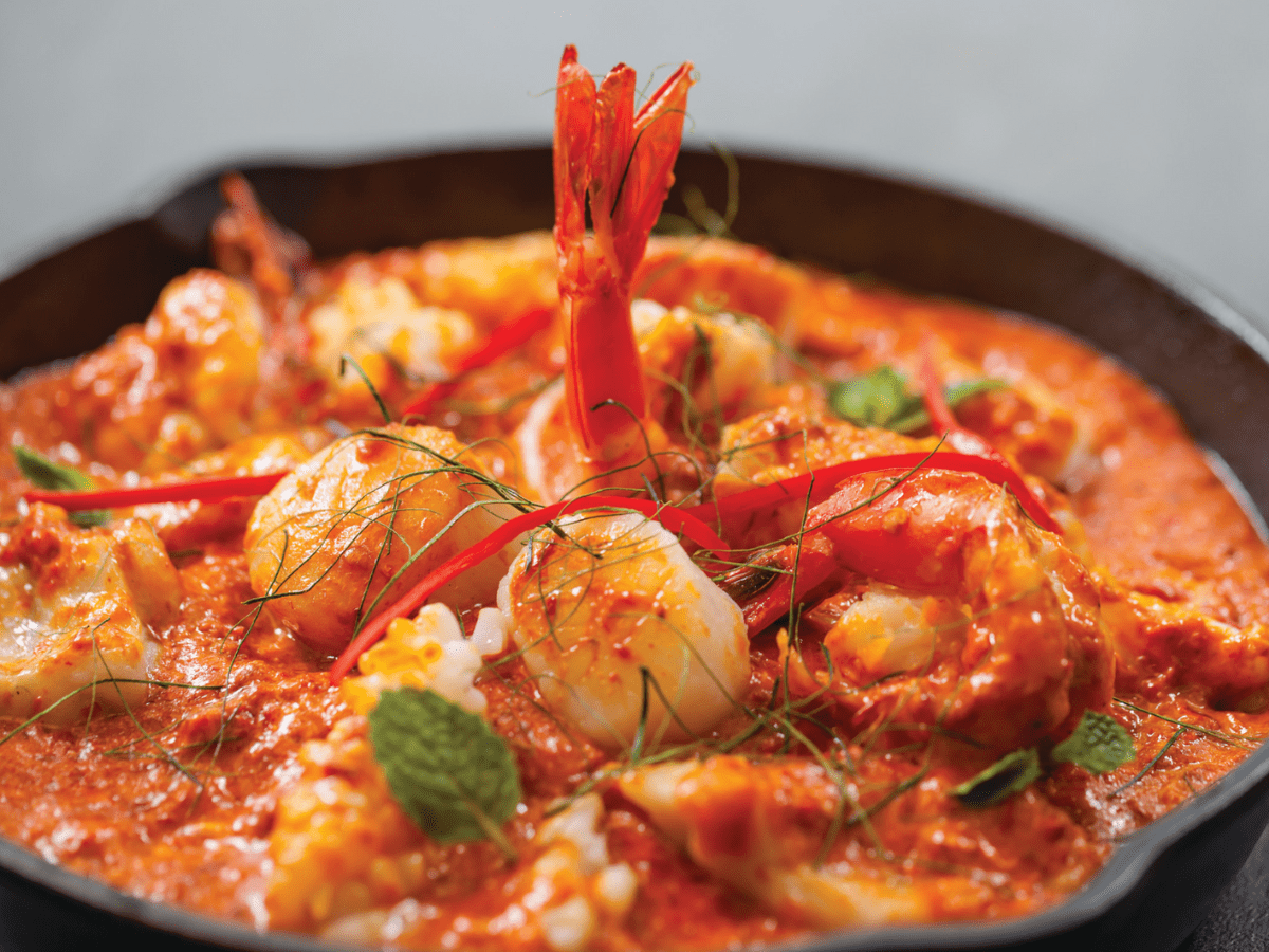 The spicy seafood combination.