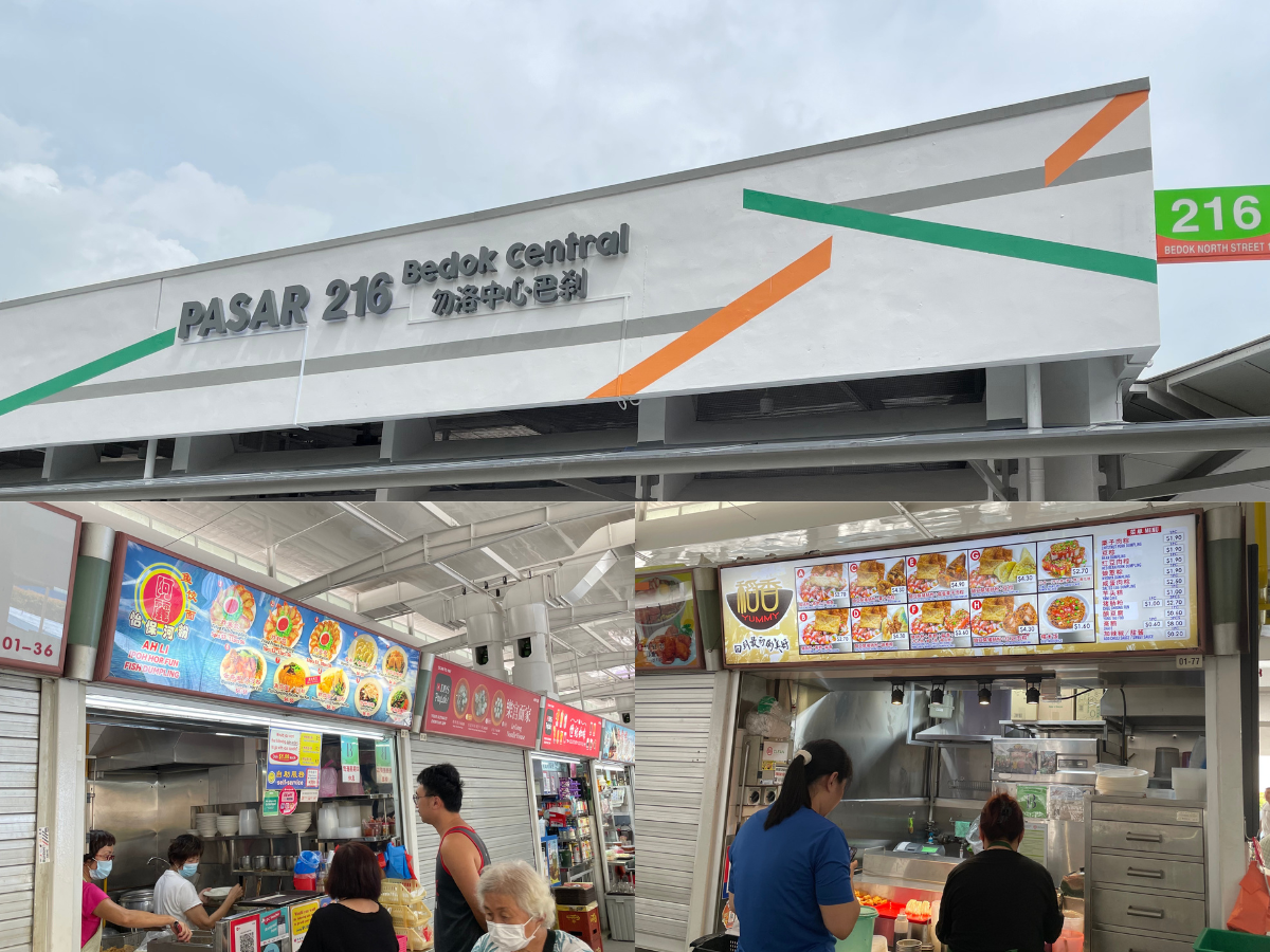 Blk 216 Bedok Food Centre and Market reopens after 3-month closure; many original stalls remain