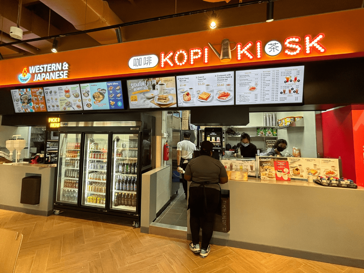 The Western & Japanese and Kopi Kiosk stalls.