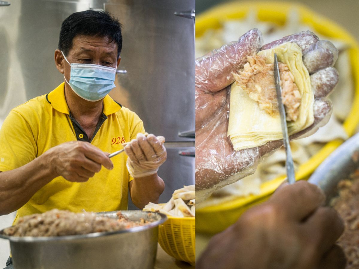 02 dt yong tau foo-928 Ngee Fou Hakka (Ampang) Yong Tou Fou-making dumplings-HungryGoWhere