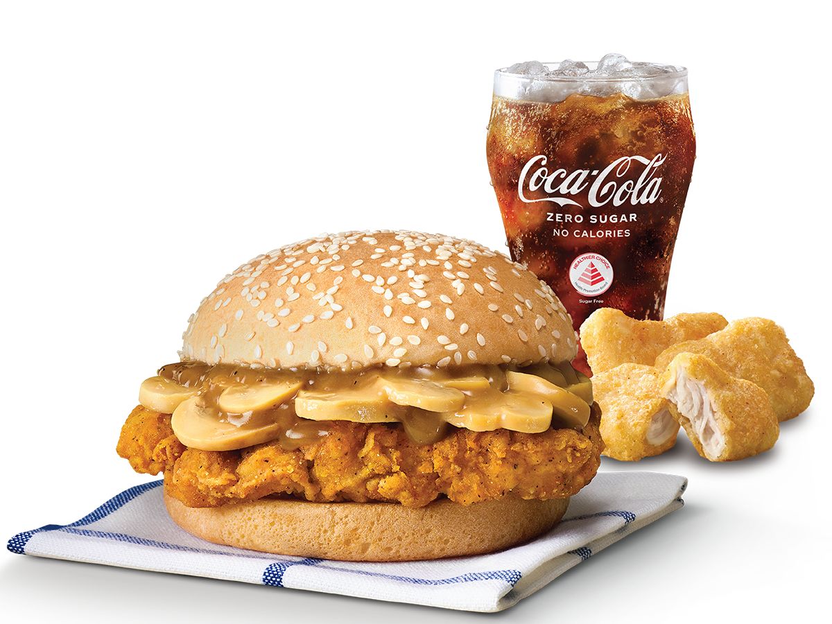 The Shrooms burger is back on KFC Singapore’s menu as part of newly launched lunch deals