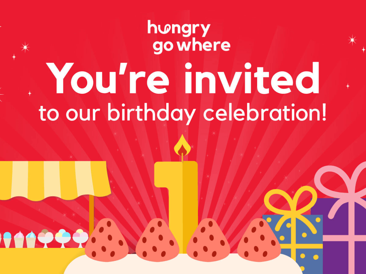 HungryGoWhere 1st birthday celebration banner 1