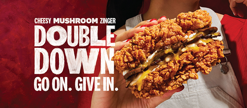 04 ev-kfc cheesy mushroom Zinger double down-free f45 fitness class-hungrygowhere