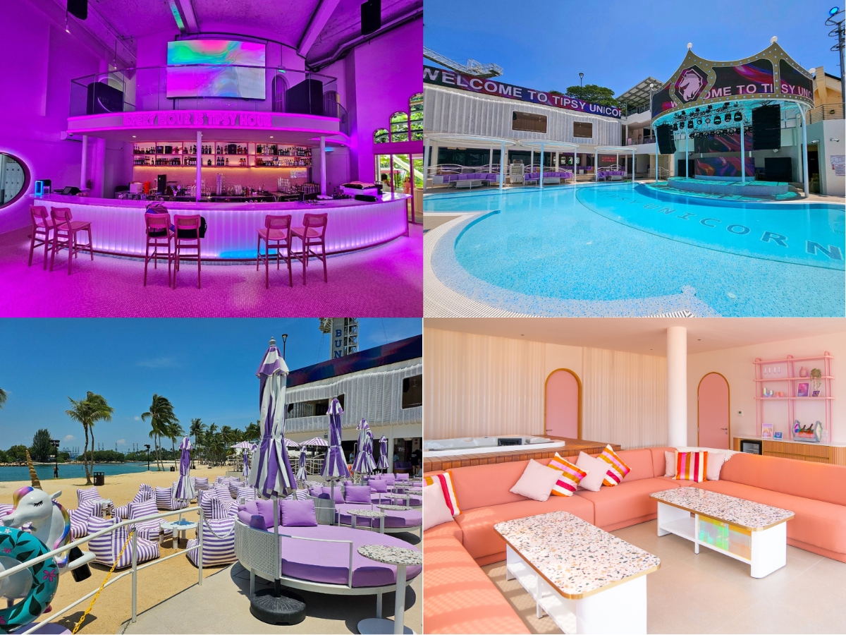 Tipsy Unicorn Beach Club at Sentosa: Like Barbie’s dreamhouse, but with more sun and sparkle