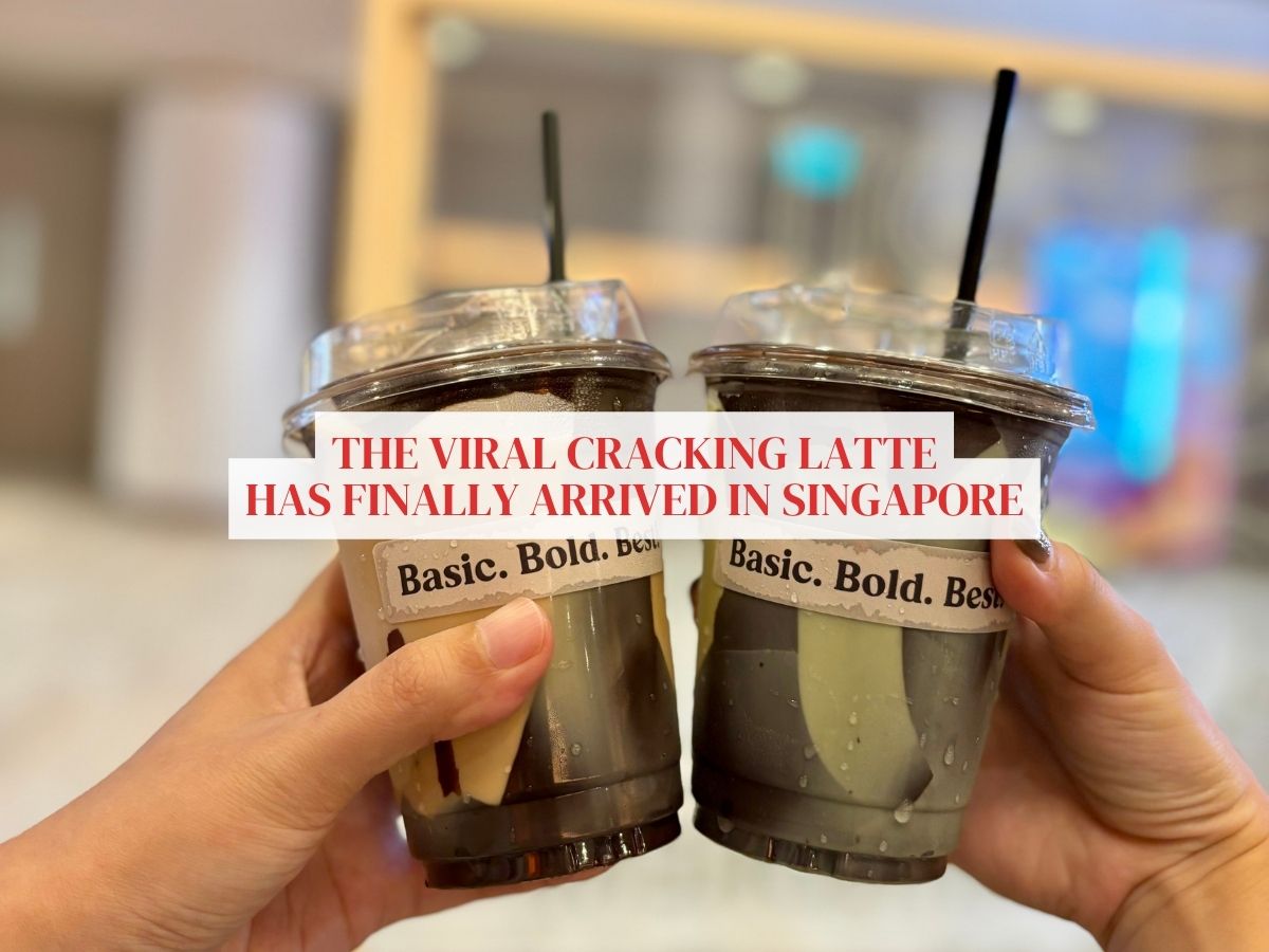 Try the viral Korean cracking latte in Singapore at this cafe