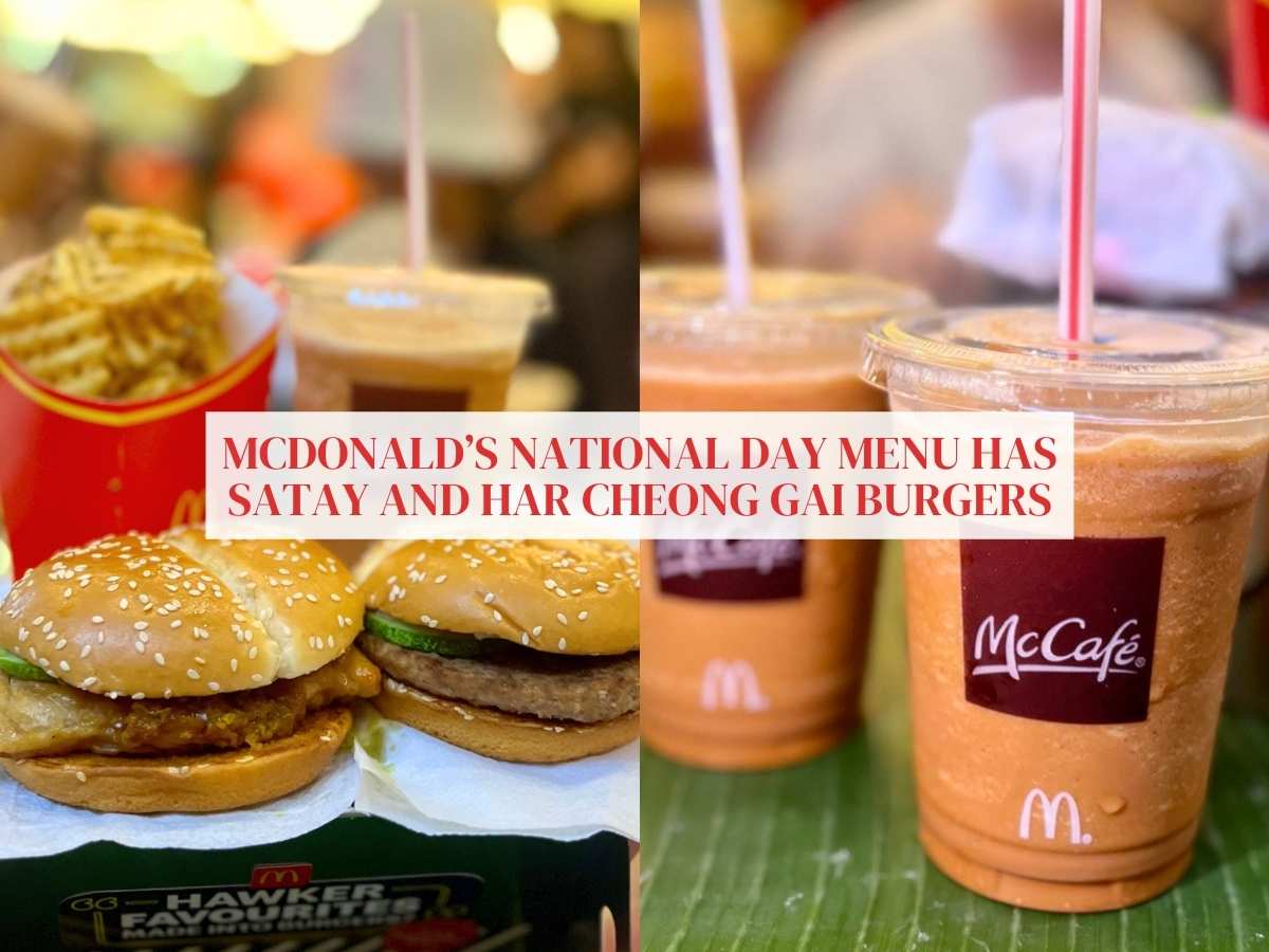 New McDonald’s chicken & beef satay burgers for this year’s National Day