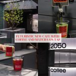 Kyoto’s 2050 Coffee is now in Singapore with automated coffee and matcha taps, futuristic aesthetics