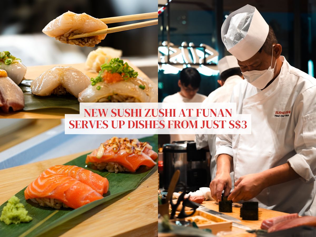 Sushi Zushi: New sushi bar at Funan with sushi, sashimi, and handrolls, from S$3