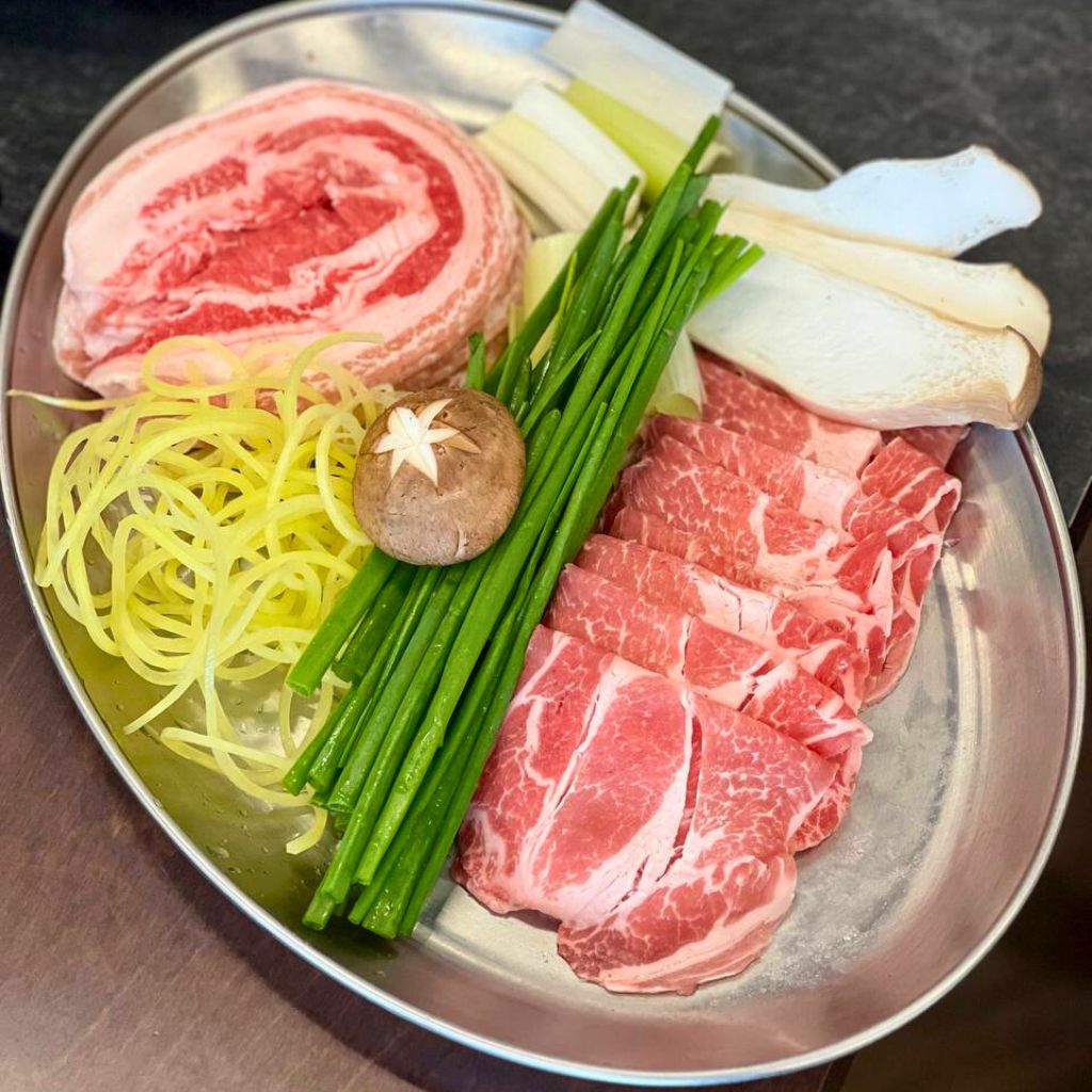 Flower-shaped meat cuts. Photo: Shannon Yap/HungryGoWhere places to eat in Singapore
