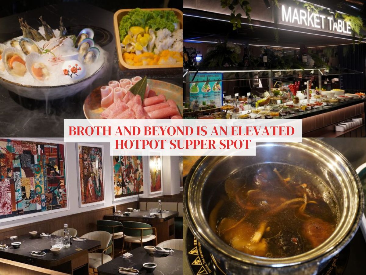 An individual-style hotpot experience at Broth & Beyond featuring ingredients from Yunnan