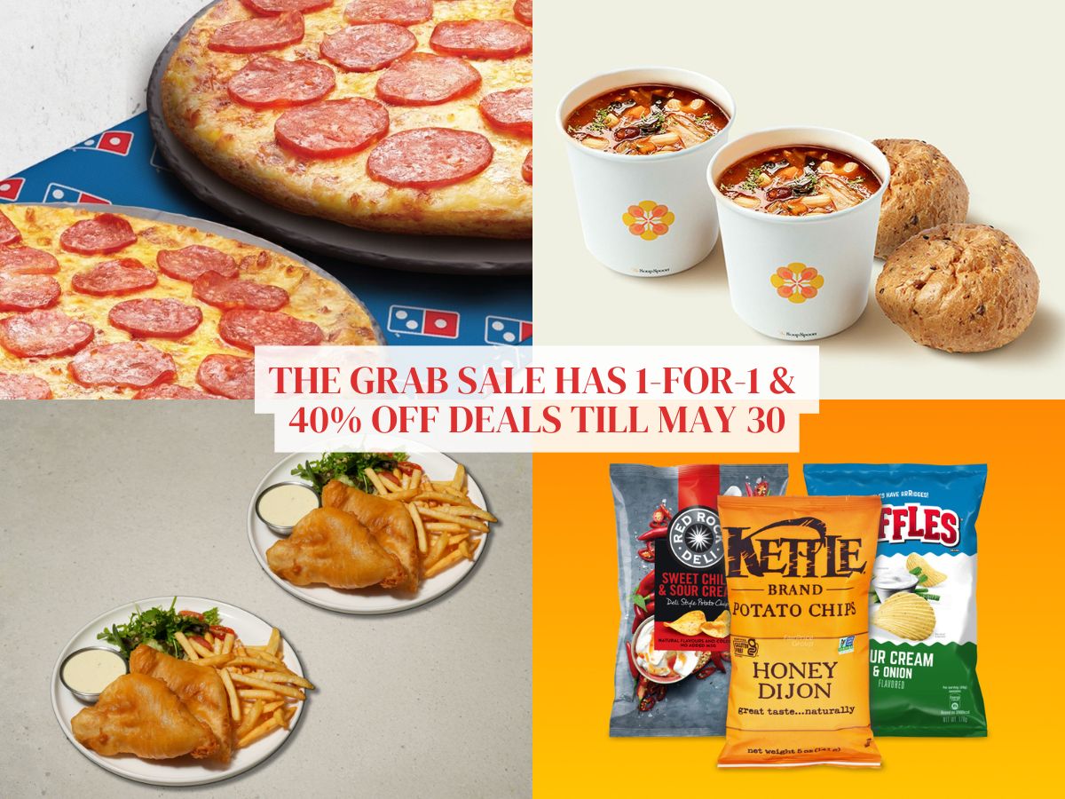 These 1-for-1 and up to 40% off deals on GrabFood and GrabMart have the foods fuming