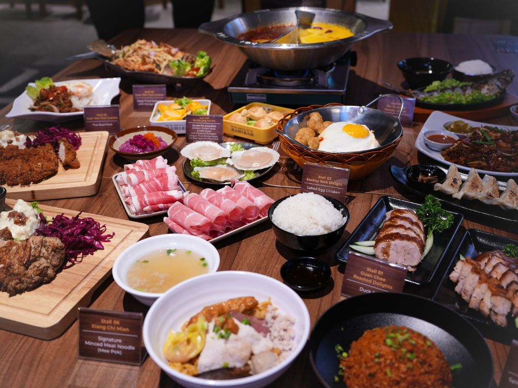 Some dishes from the 14 food stalls available at the Kopitiam food court. Photo: Angeline Ang/HungryGoWhere fairprice finest sembawang