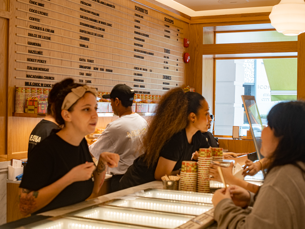 You can find a whopping 40 flavours, all listed on the wall behind the counter! Photo: Evan Mua/HungryGoWhere gelato messina singapore