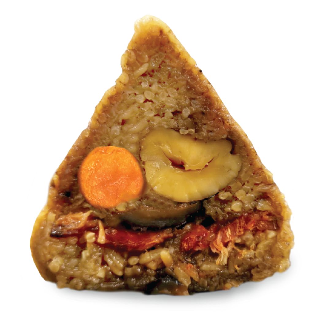 Gourmet bakkwa with yolk rice dumpling. Photo: Bee Cheng Hiang Rice dumplings