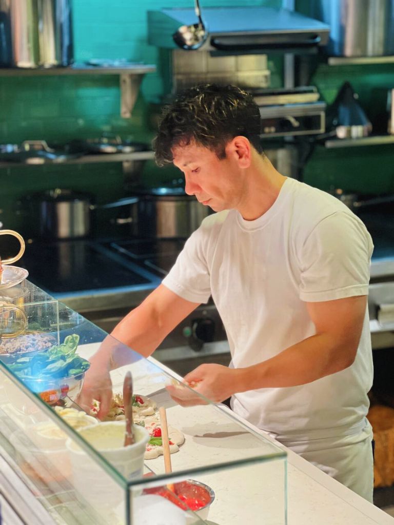 Chef Tamaki crafts the pizzas with precision. Photo: Shannon Yap/HungryGoWhere Pizza Studio Tamaki