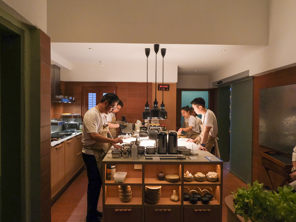 The open kitchen is the first thing you’ll see upon climbing the stairs up to Belimbing. Photo: Gary Lim/HungryGoWhere Belimbing