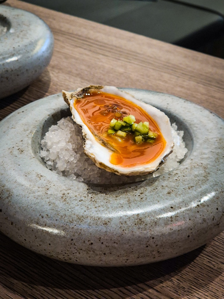 A saucy oyster starter at Humo. Photo: Sarah Chua/HungryGoWhere humo spanish izakaya singapore