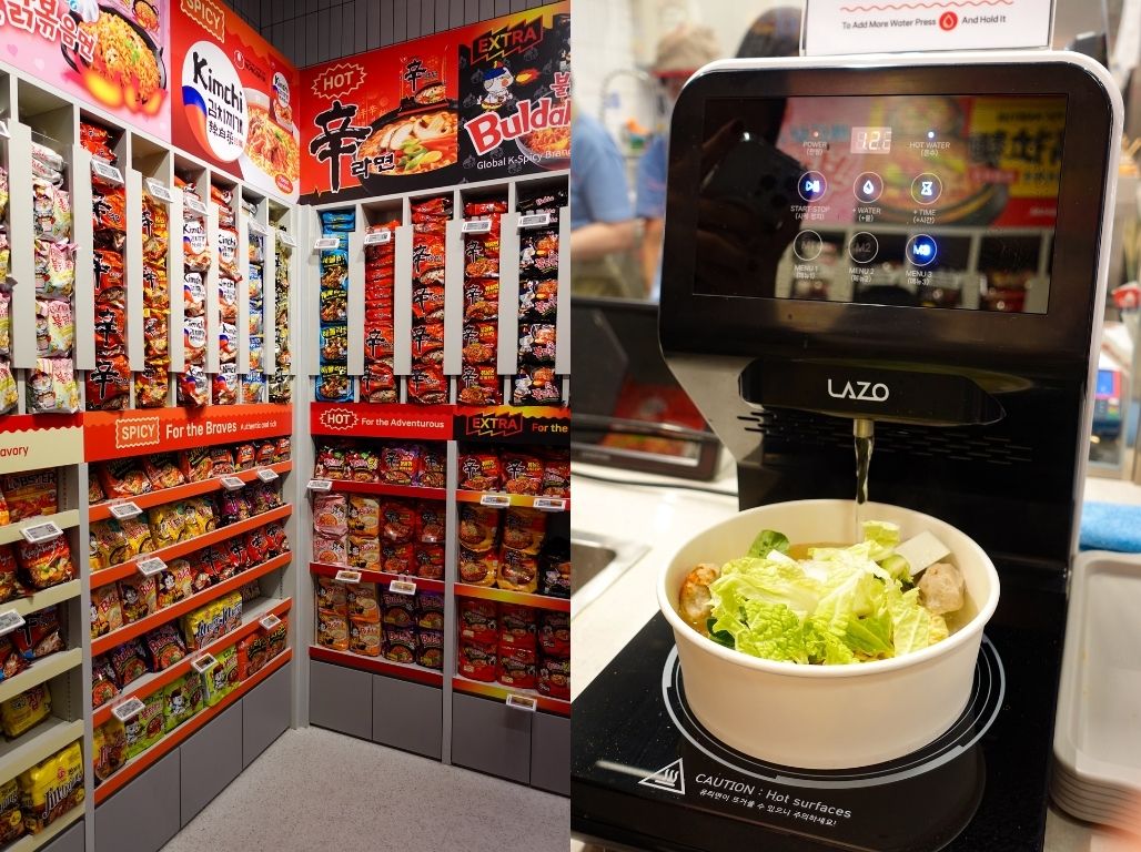 Craving instant noodles while grocery shopping? The DIY ramyeon bar has you covered. Photo: Sarah Chua/HungryGoWhere lotte mart express singapore