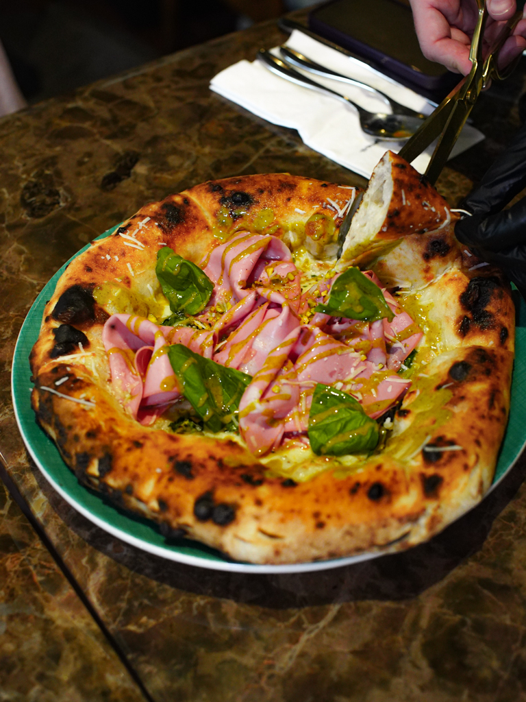 Pistachio and mortadella are one of the most increasingly talked-about pizza topping combos. Photo: Evan Mua/HungryGoWhere vincenzo capuano singapore