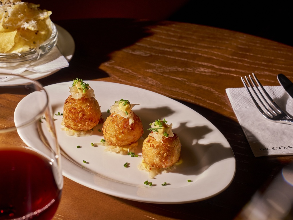 The pastrami poppers, which are essentially pastrami filled aracini morsels. Photo: The Coach Bar coach bar singapore keong saik