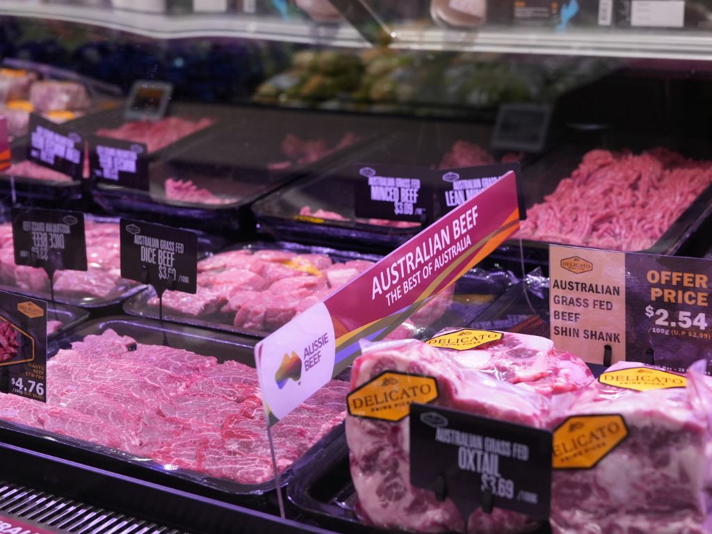 The deli’s selection of premium cuts and marinated meats. Photo: Angeline Ang/HungryGoWhere fairprice finest sembawang