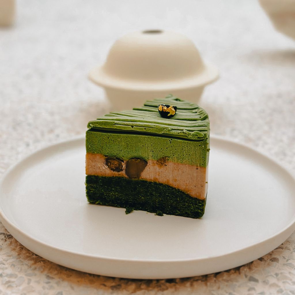 Matcha chestnut cake. Photo: Phyllis Leong/HungryGoWhere Jewel Changi food