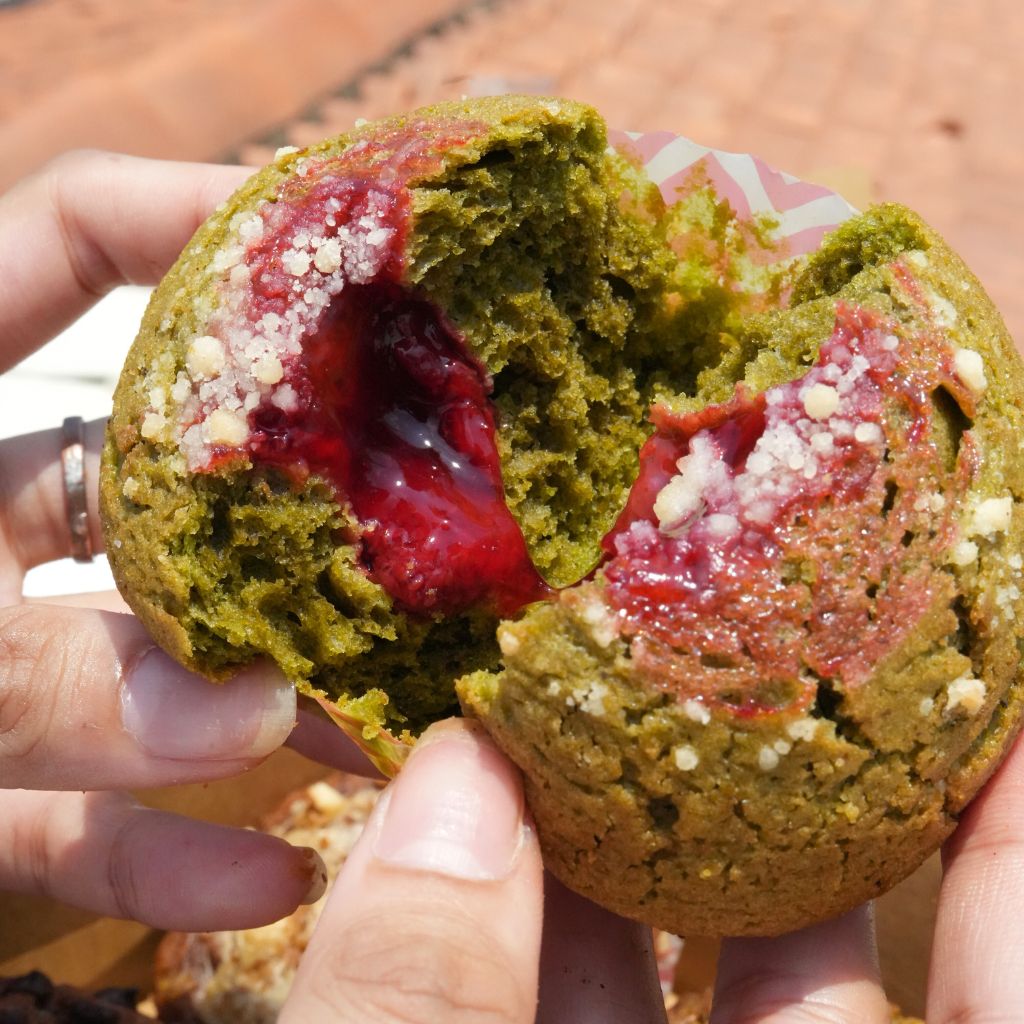 Matcha strawberry muffin. Photo: Roma ChonkarHungryGoWhere Pretty Good Muffins