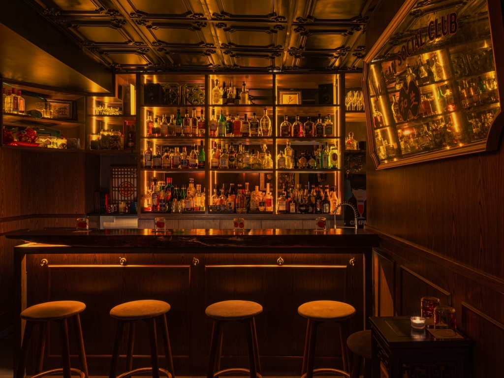 Just four seats at the counter. Photo: Hup San Social Club Hup San Social Club