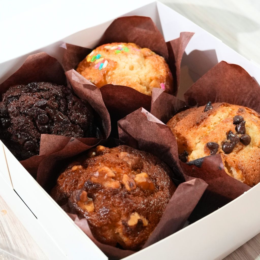 The muffins are generously sized and freshly baked. Photo: Angeline Ang/HungryGoWhere Bakes n Bites