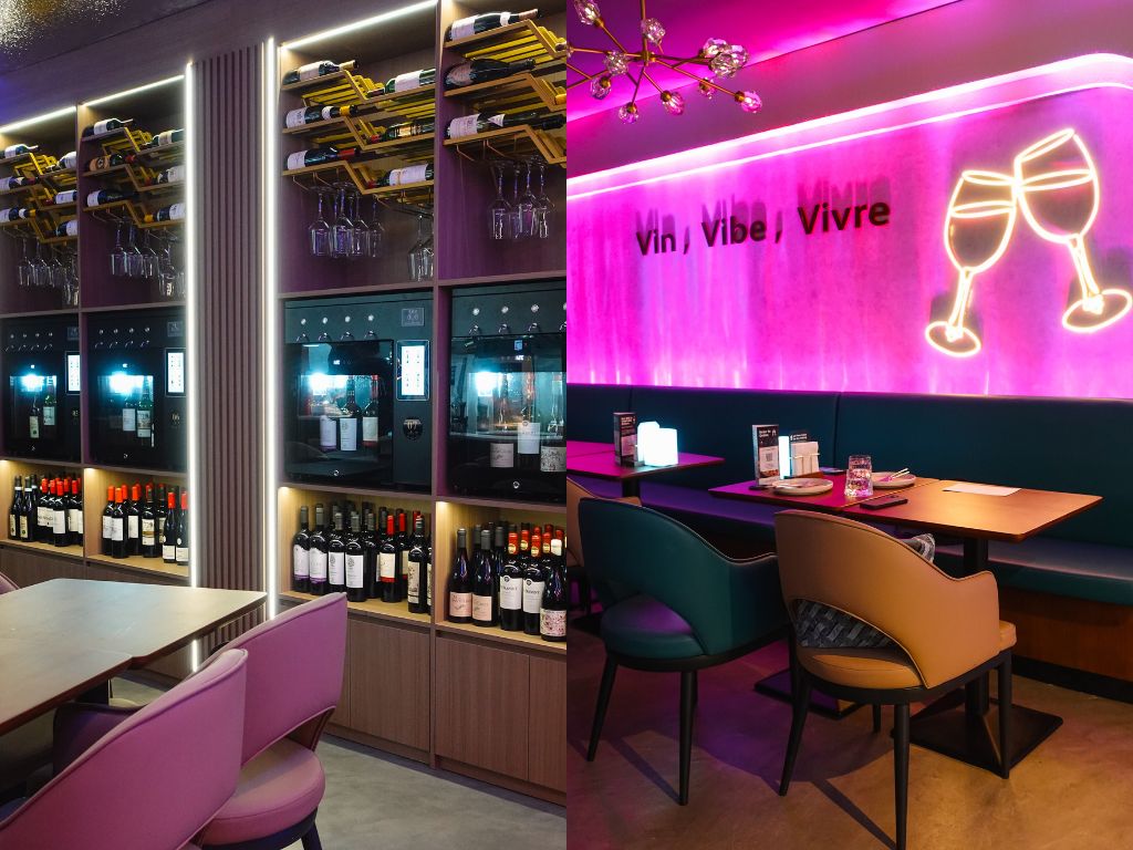 The place is vibey, but manages to stay bright enough so you can actually see your wine selection. Photo: Sarah Chua/HungryGoWhere Vinflow SG Keong Saik Road