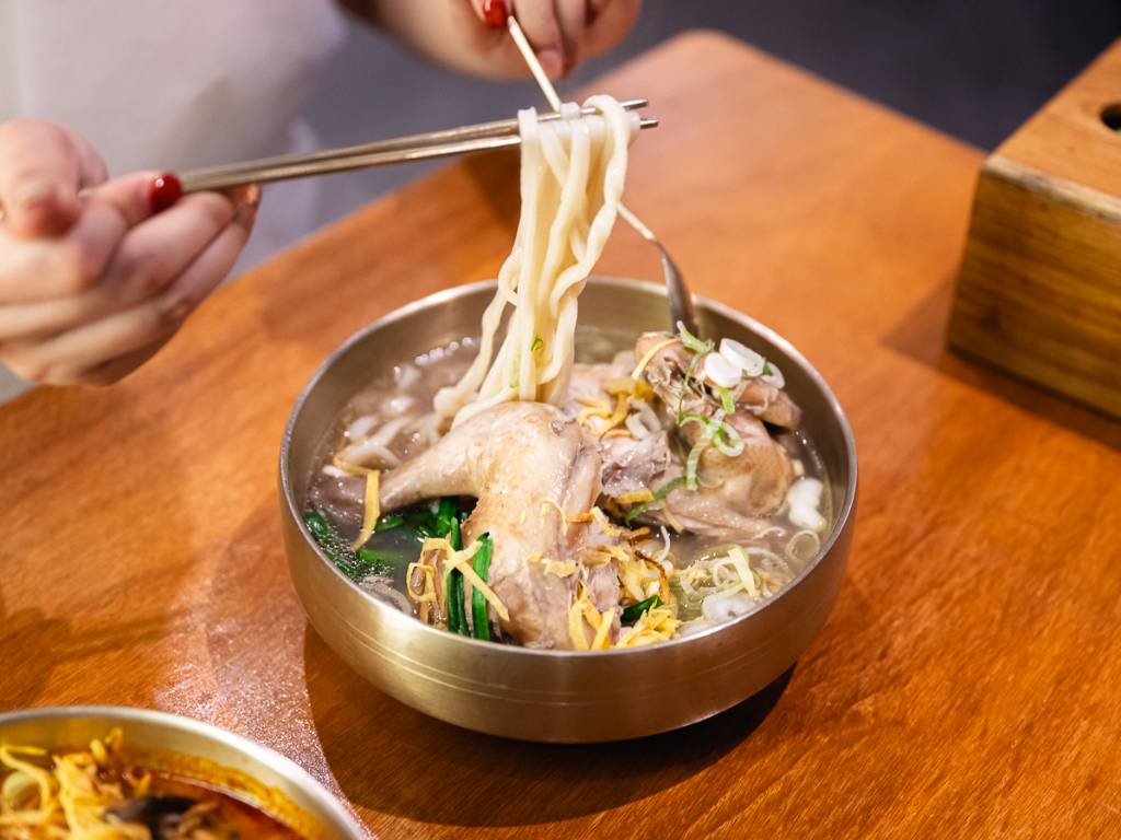 One of Seoul Noodle Shop’s many kalguksu flavours: The half chicken noodles. Photo: Abdul Rahim Anwar/HungryGoWhere kalguksu seoul noodle shop