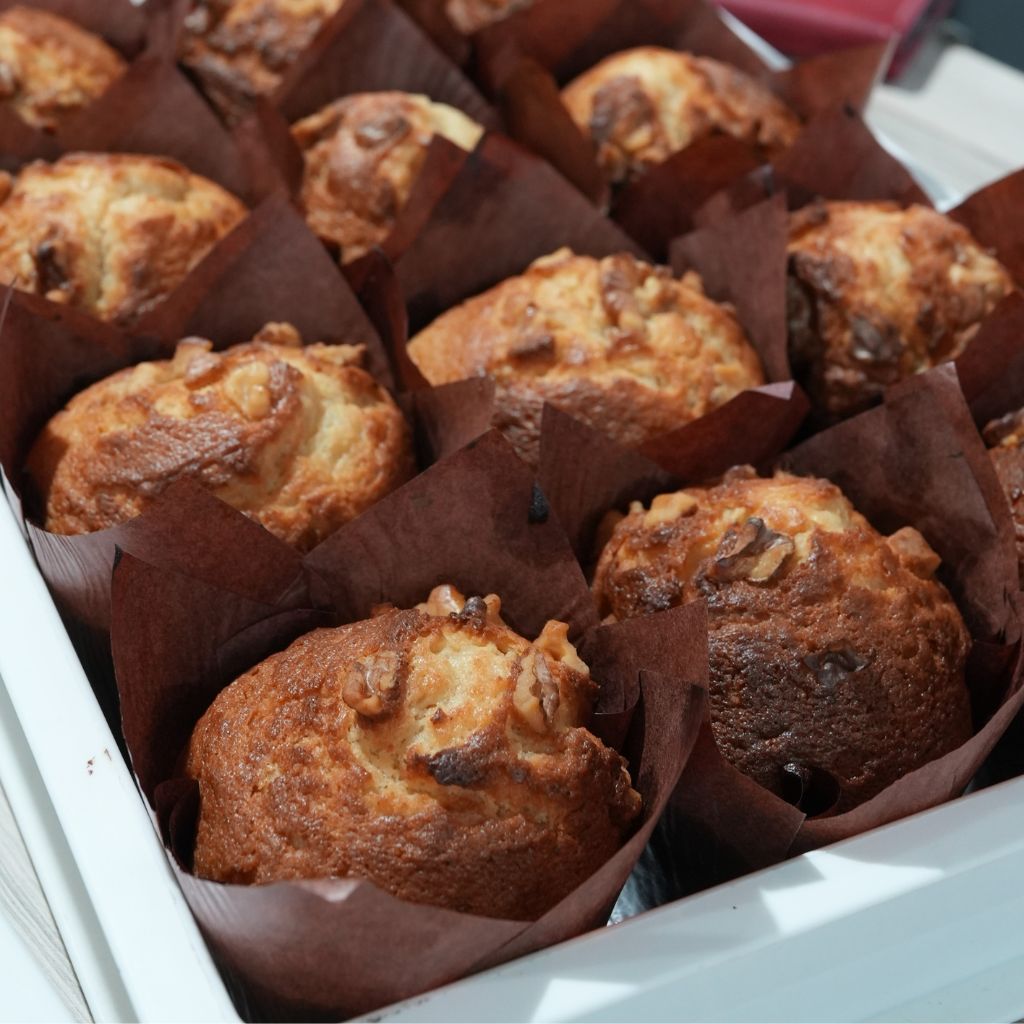 Walnut banana muffin. Photo: Angeline Ang/HungryGoWhere Bakes n Bites