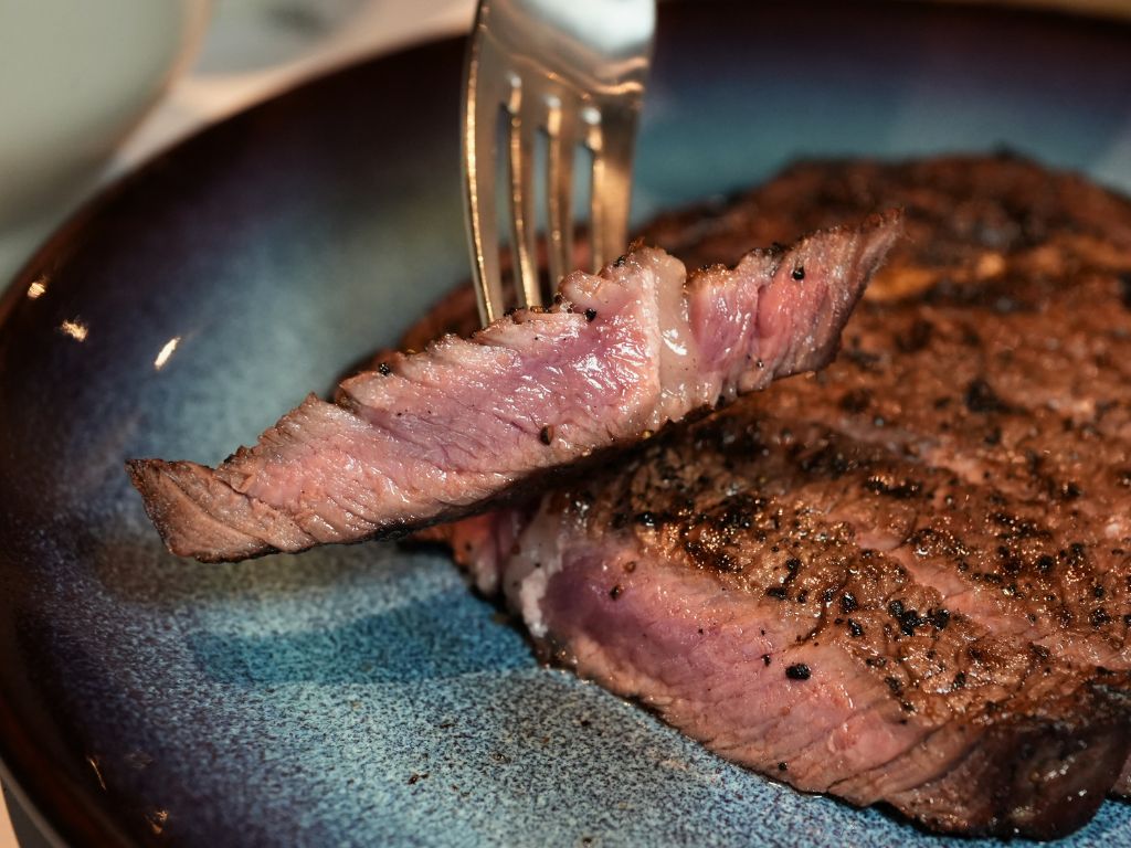 The beefy black angus ribeye. Photo: Angeline Ang/HungryGoWhere the butcher's table