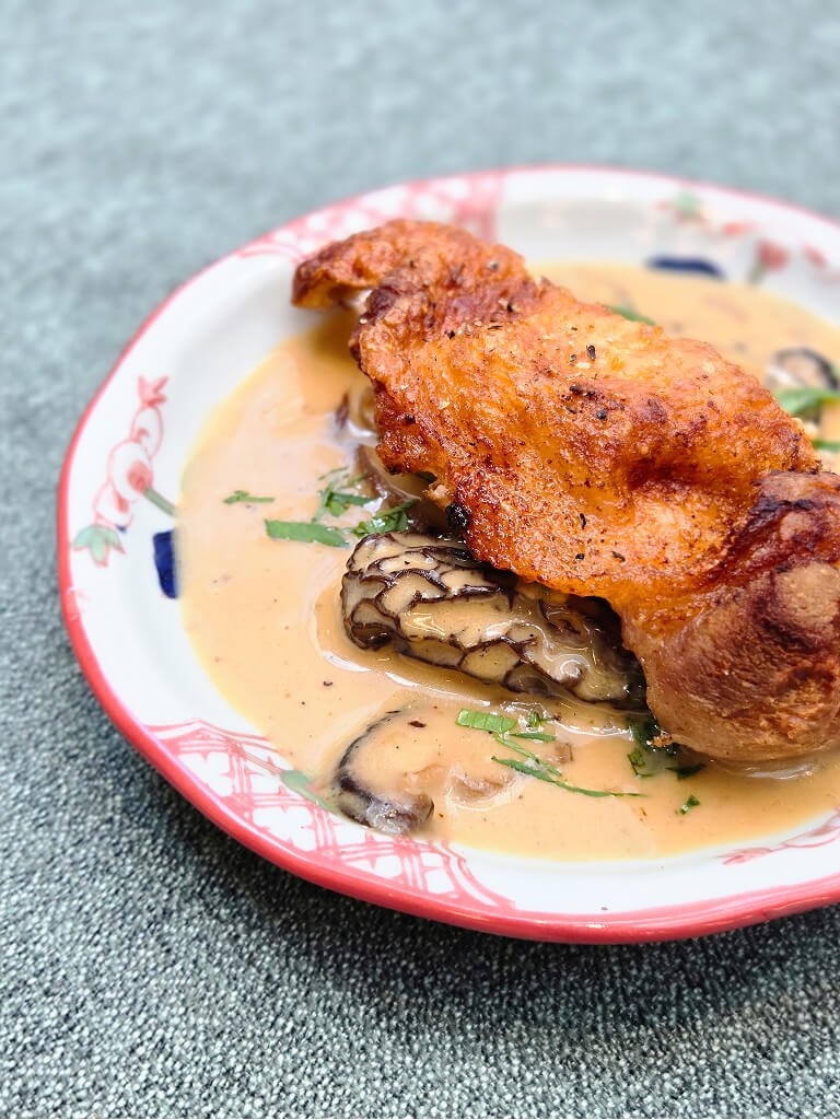 Crispy chicken leg with sauce supreme. Photos: Zawani Abdul Ghani/HungryGoWhere The Masses Sunday Brunch