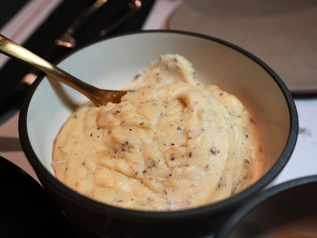 Smooth truffle pomme puree. Photo: Angeline Ang/HungryGoWhere the butcher's table