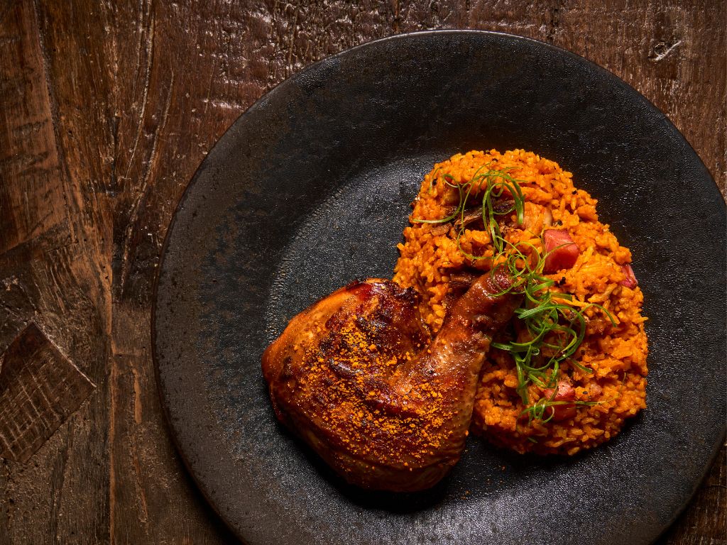 The jollof rice is a huge crowd pleaser. Photo: Tamba tamba