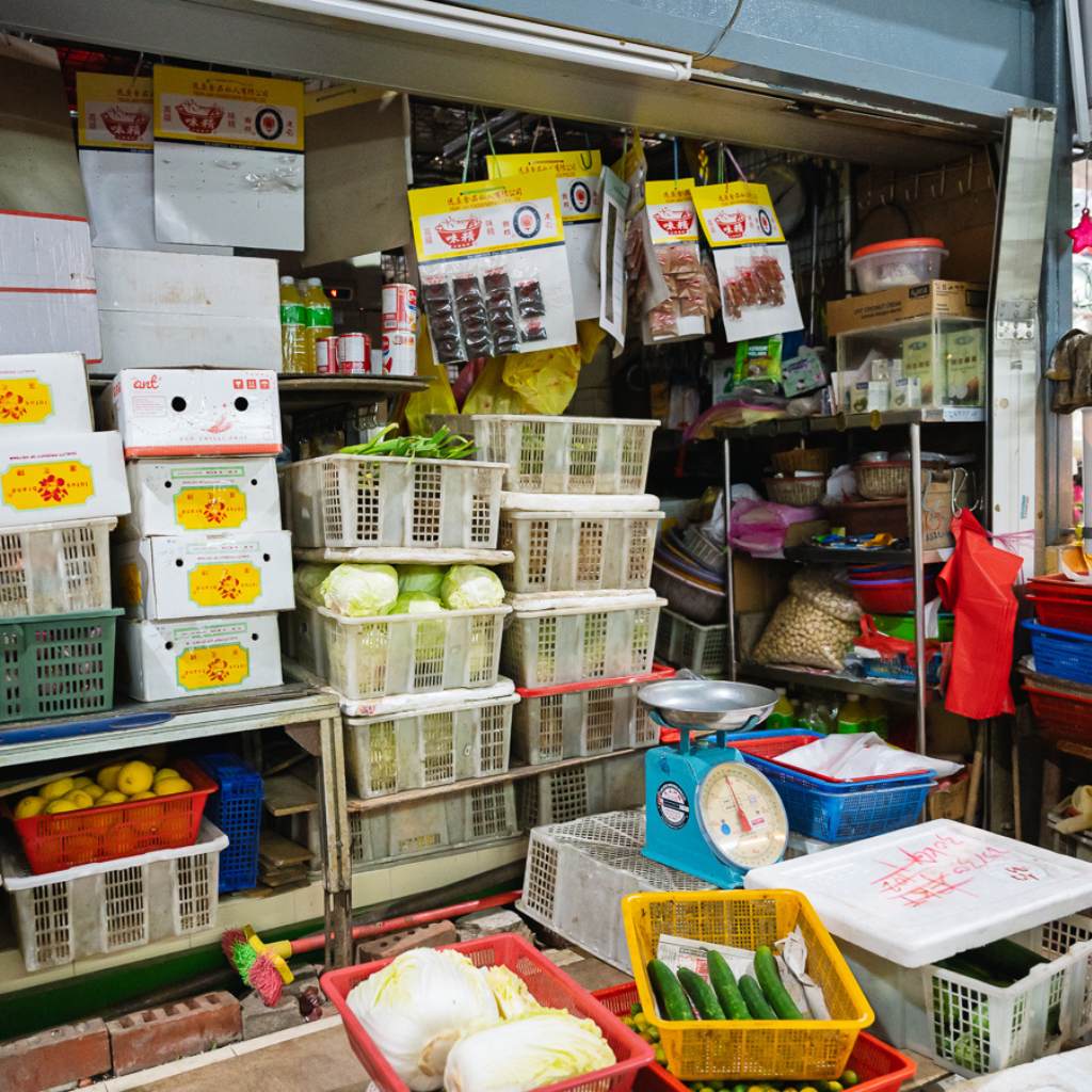 Every morning, Amanda visits this vegetable stall for fresh ingredients. Photo: Abdul Rahim Anwar/HungryGoWhere Hung Huat Cakes and Pastries