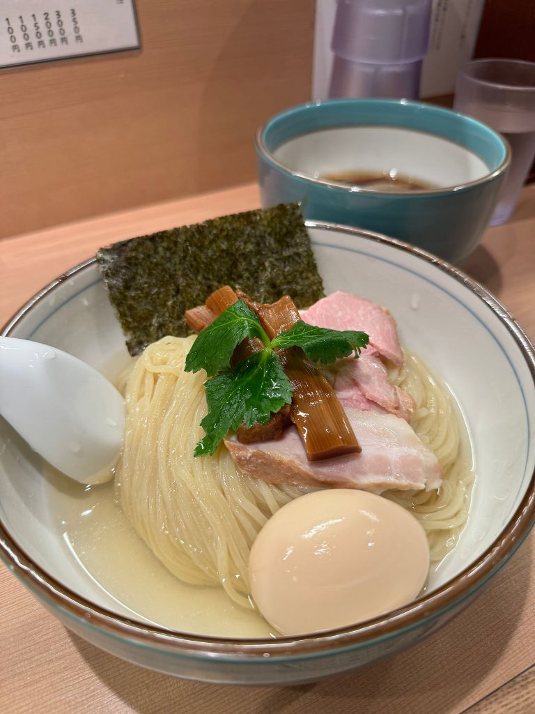 The special tsukemen comes with a heaped serving of noodles, egg, menma and beautifully roasted, pink chashu. Photo: Gaelmaine Hoong/HungryGoWhere tokyo food