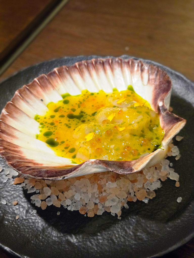 Hokkaido scallop crudo. Photo: Zawani Abdul Ghani/HungryGoWhere places to eat in singapore