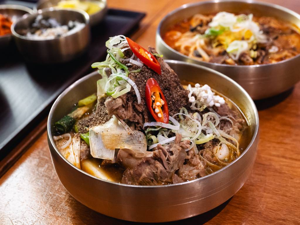 The final pork bone spicy noodle product. Photo: Abdul Rahim Anwar/HungryGoWhere kalguksu seoul noodle shop