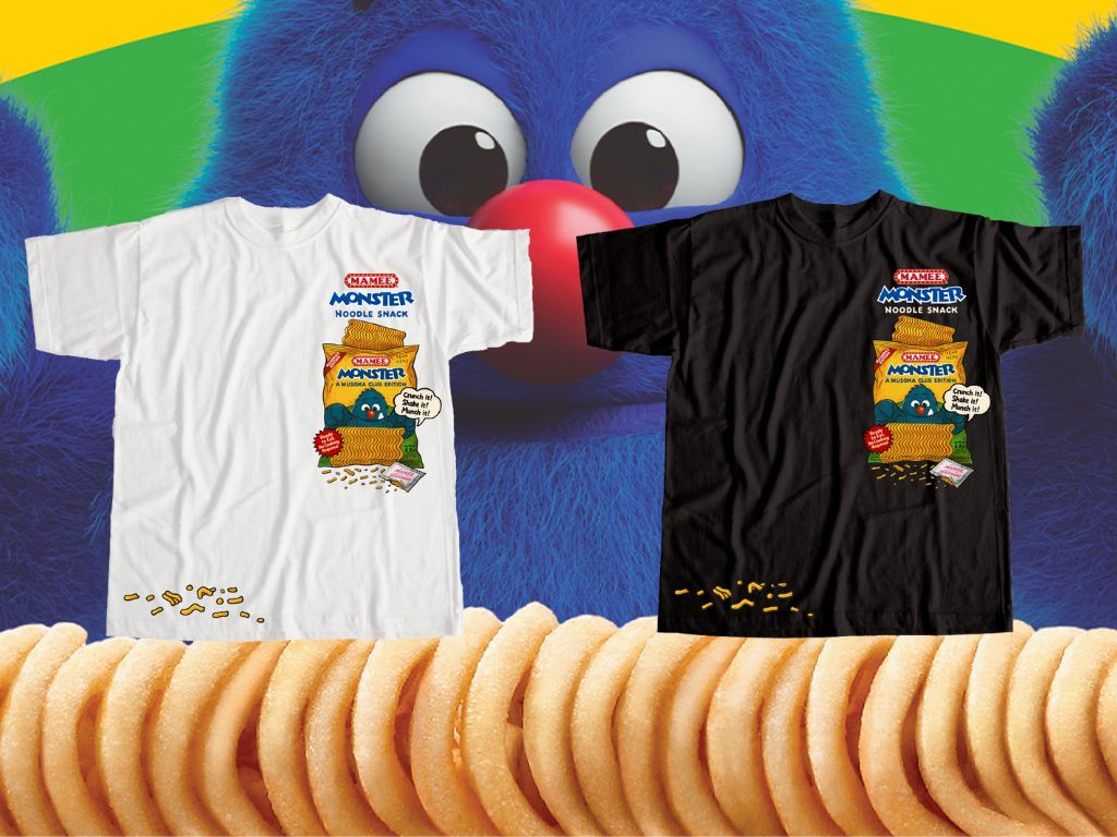These adorable T-shirts are perfect for Mamee fans. Photo: Mamee Monster Singapore mamee monster
