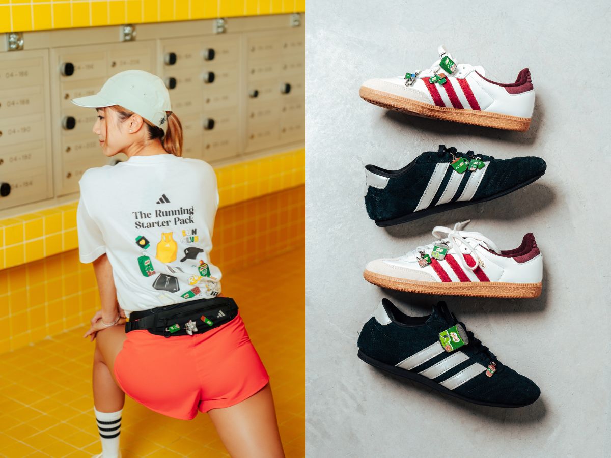 Running starter pack tee (left), Made For You pins (right). Photo: Adidas adidas x milo