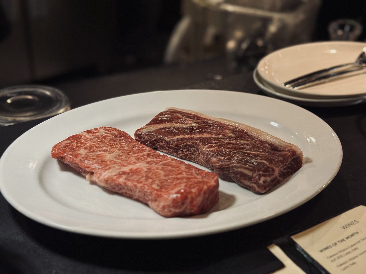 The beautiful cuts before they are charcoal-grilled. Photo: Shannon Ong/HungryGoWhere fat belly