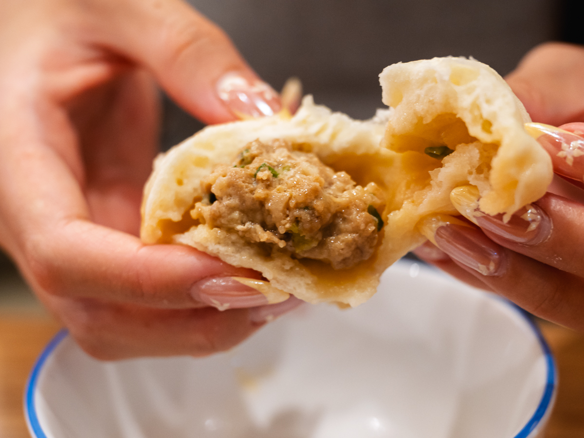 The chives and fresh pork bun. Photo: Abdul Rahim Anwar/HungryGoWhere lee & bai singapore