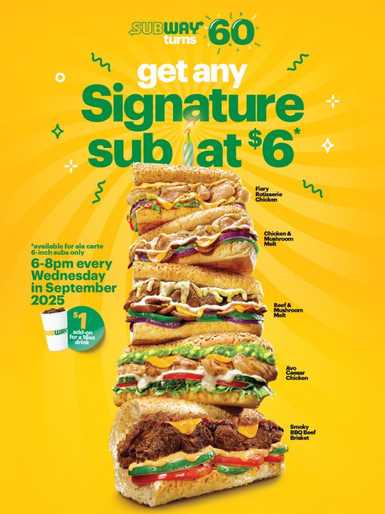 Photo: Subway Singapore Subway 60th anniversary