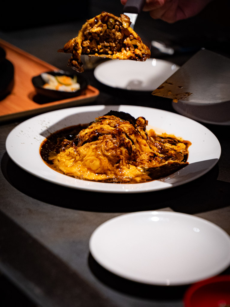 Omurice from the legend himself. Photo: Evan Mua/HungryGowhere kichi kichi omurice singapore