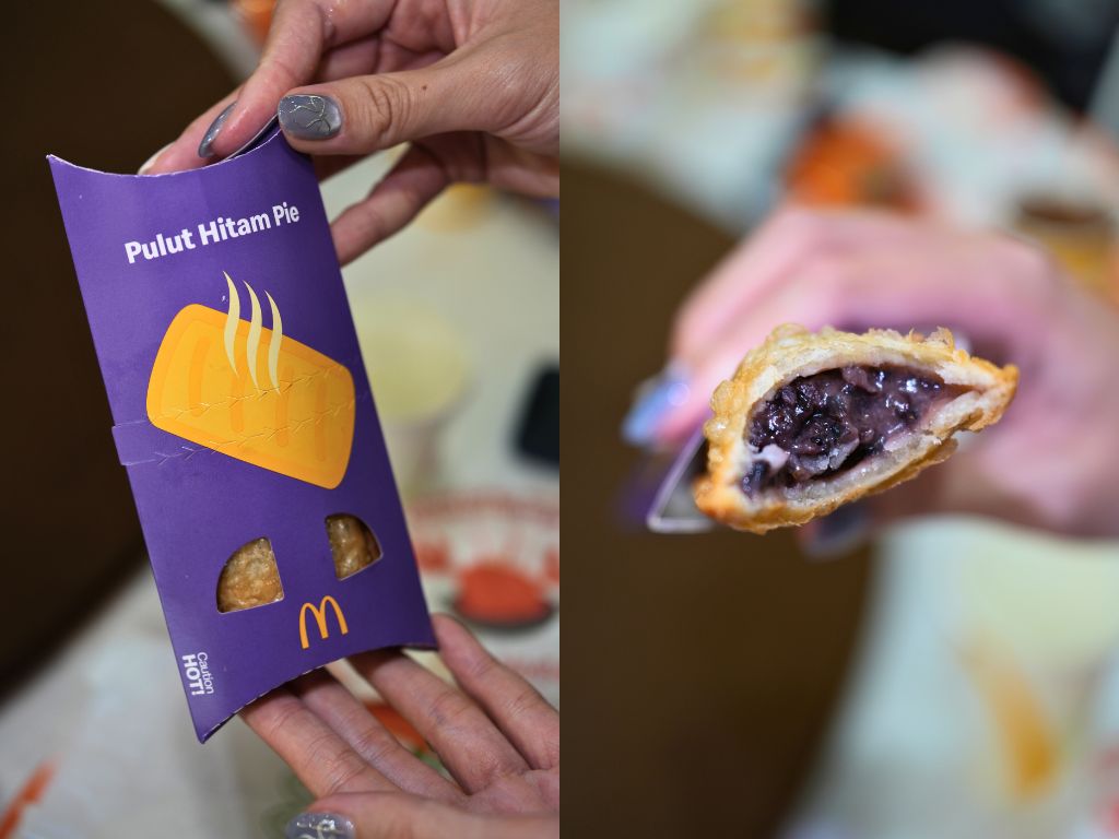 Pulut hitam in a pie?! Hell yeah. Photos: Roma Chonkar/HungryGoWhere Mcdonald's Singapore