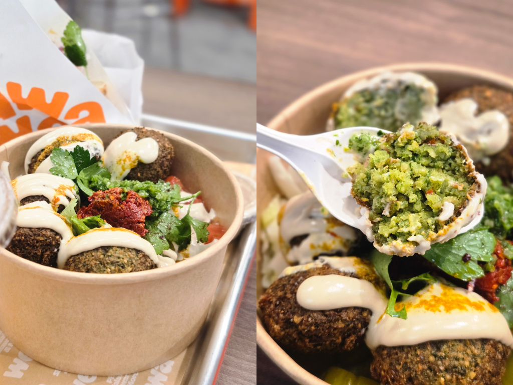 The falafel here is soft and fluffy on the inside. Photo: Zawani Abdul Ghani/HungryGoWhere wewa orchard gateway